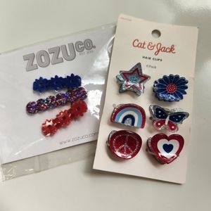 Cat & Jack with Zozu Co Resin Hairclip Bundle 9 clips total NWT